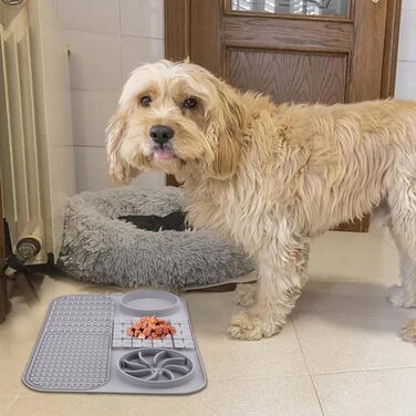 Повільний годівник для собак - килимок-головоломка, килимок для іграшок, сірий L