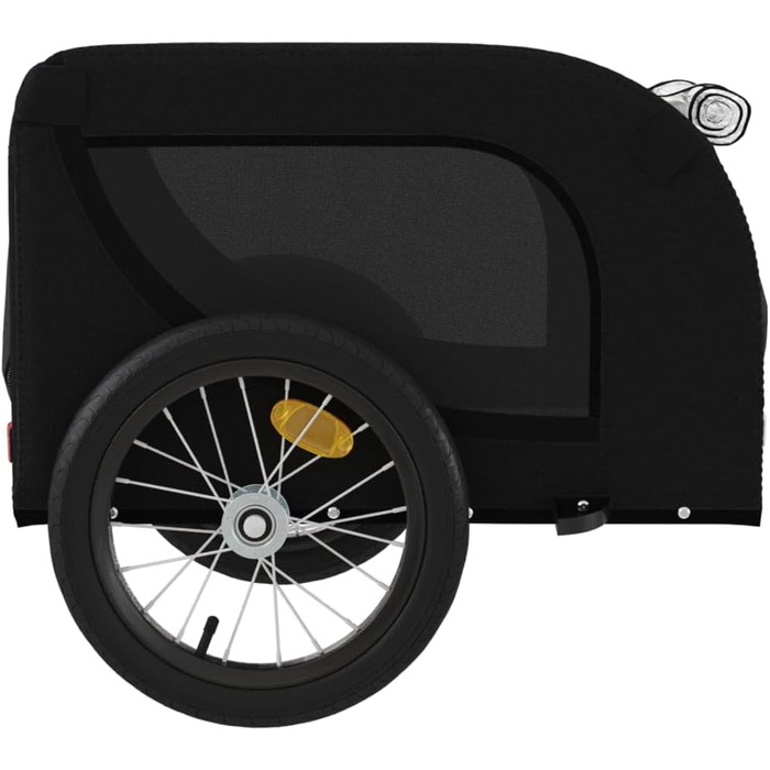 Причіп для велосипеда, переноска для собак, чорний, Oxford-тканина та метал, 94003