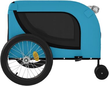 Причіп для велосипеда для собак, блакитний та чорний, Oxford-Gewebe & Eisen, LH3049