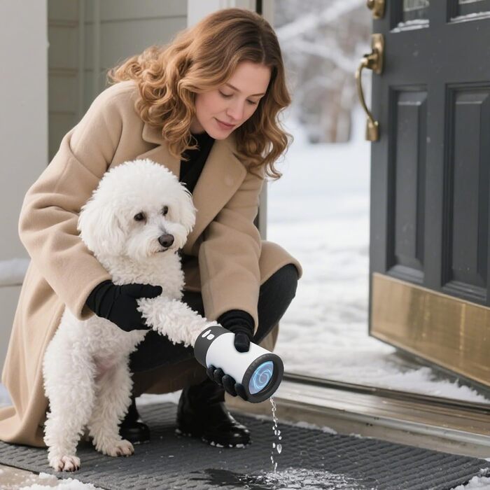 Автоматичний мийник лап для собак Hogvinnatil, електричний, для котів, цуценят, білий/чорний