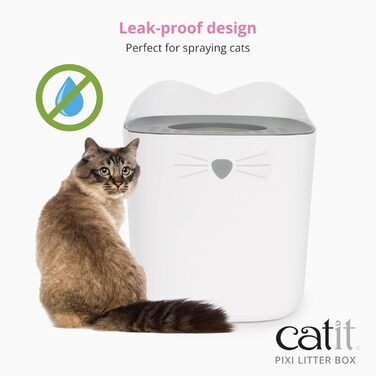 Туалет для котів Catit Pixi, сірий, закритий лоток