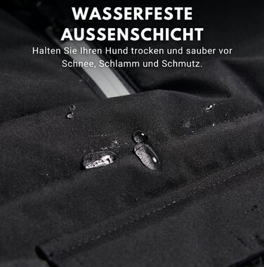 Зимова куртка для собак Spark Paws Warmshield 3XL, водонепроникна, вітрозахисна, теплий фліс, з відбивачами, для середніх і великих порід, чорна
