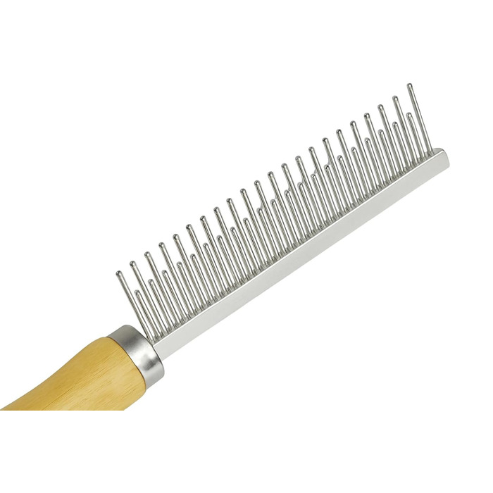 Набір для грумінгу TopMed ETS: 3 нержавіючі гребені, бамбукова ручка, для собак, котів та інших тварин