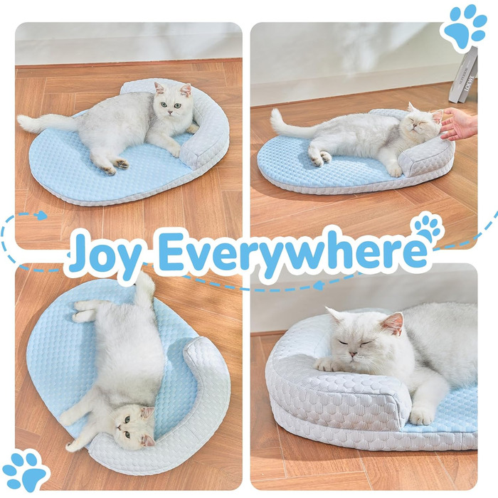 Підвісне ліжко для котів CATISM, 360° обертання, блакитне, до 20 кг