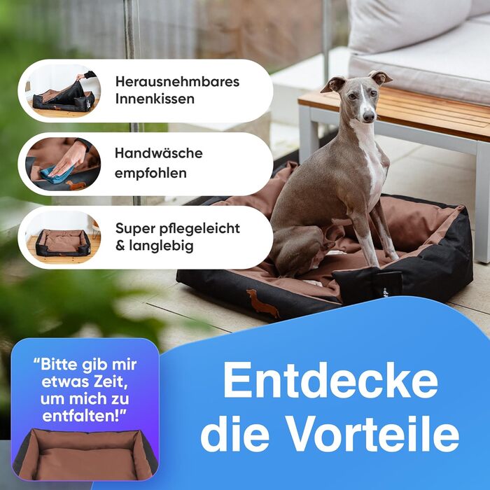 Міцне собаче ліжко для великих і маленьких собак, цуценят та літніх тварин. Собаче ліжко-софа, кошик з подушкою. Світлі та темні кольори, середні породи, з м'якою оббивкою. Виберіть колір S onyx