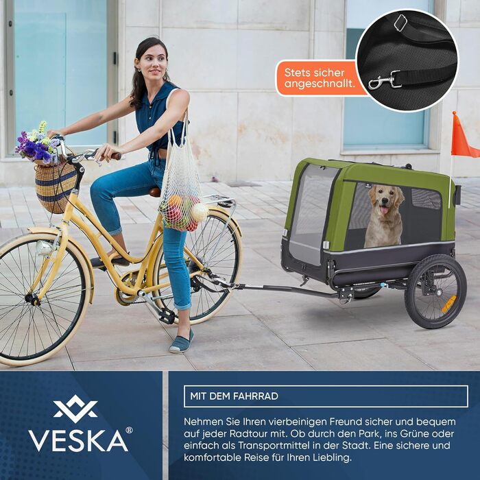 Фаркоп-причіп 3в1 для собак: причіп, візок, джогер. Об'єм 240 літрів, подвійне збирання, синій, складаний