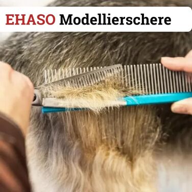 Ножиці моделювальні EHASO, 14 см, 34 зубці, односторонні, преміум-якість