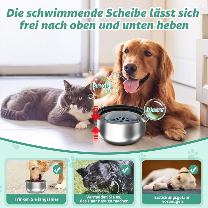 Миска для собак Loyala: велика, антипроливання, 4L, сіра