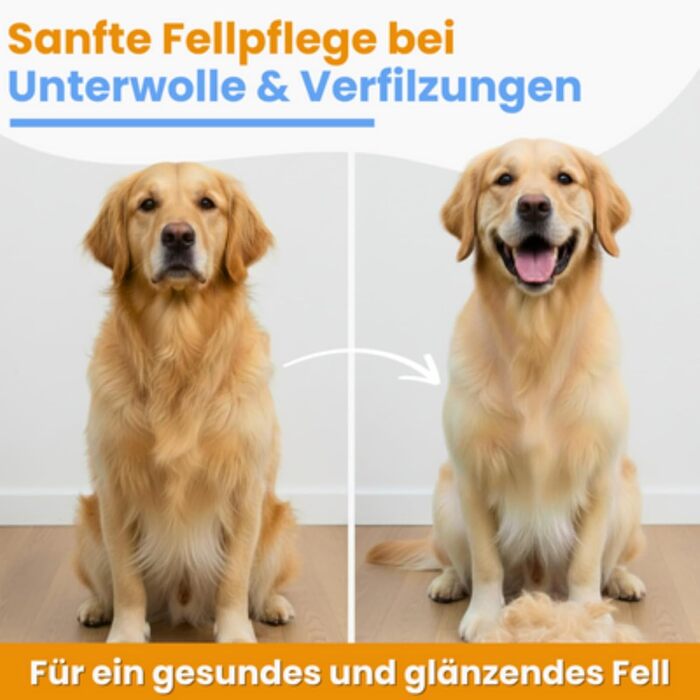 Щітка для видалення підшерстка та ковтунів Fellzauber, оранжева