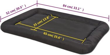 Ліжко для собак vidaXL, розмір XL, чорне