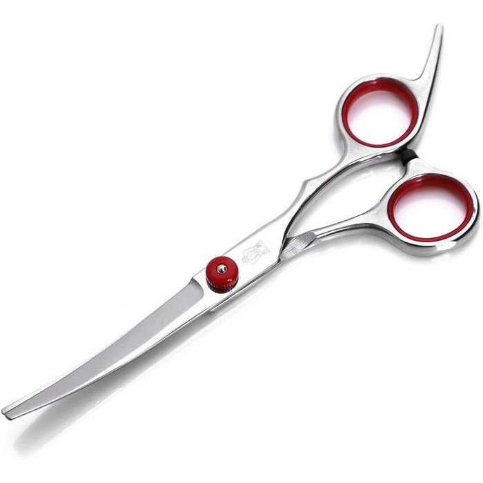 Набір професійних ножиць для грумінгу WYGC PETS: прямі та зігнуті ножиці для собак та котів, 6 дюймів, нержавіюча сталь