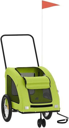 Причіп для велосипеда для собак та котів, зелений, Oxford-Gewebe та метал