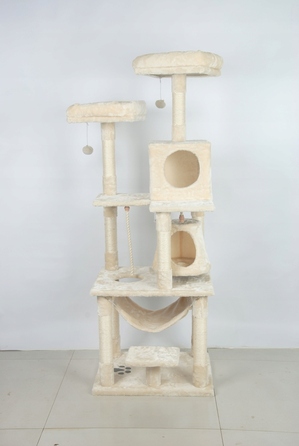 Високий когтеточка-комплекс для котів: лежанка та стовпчик для дряпання, вежа Drapaczek 161 - 220 см