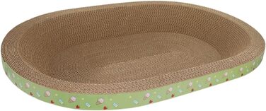 Котячий когтеточка з картону Perfk овальної форми, ігрова зона для котів, 57 см