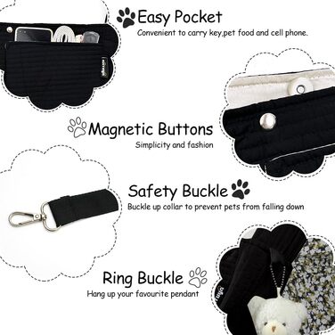 Сумка-переноска для собак NATUYA, чорна, водонепроникна, для прогулянок та подорожей