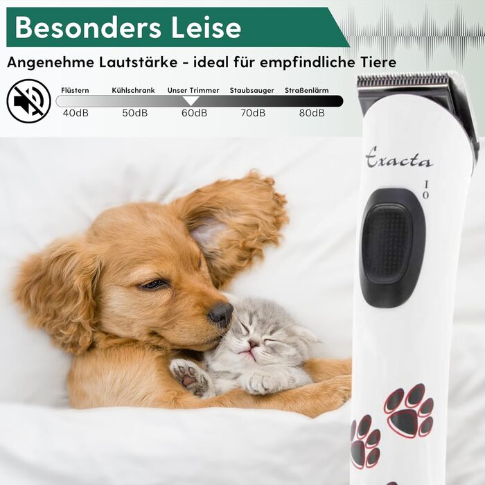 Машинка для стрижки собак Agrarzone Edition Aesculap Exacta, біла - з запасним лезом, триммер для лап, тиха, без вібрації, легка