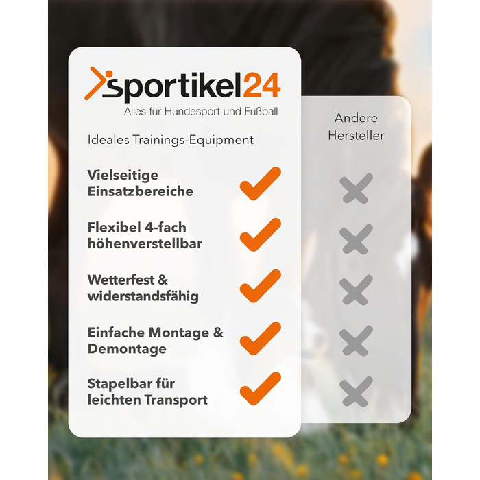 Кегель-бар'єри Sportikel24 для аджиліті – набір бар'єрів для собак, коней та дітей – 50 см