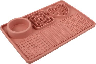 Килимок для собак - повільний годівник великого розміру з присосками, антиковзаюча поверхня, легко миється, сприяє повільному годуванню, підходить для цуценят та домашніх тварин