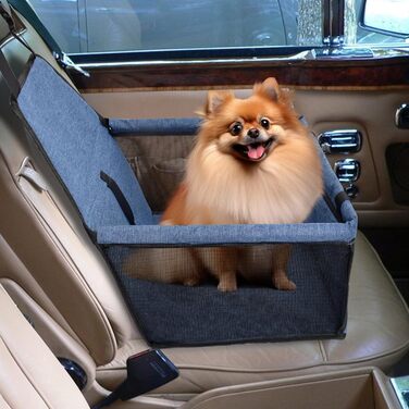 Автокрісло для собак - стабільне, з дихаючого оксфорду, для маленьких та середніх собак, синього кольору