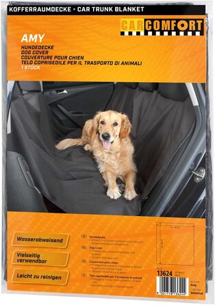 Чохол для собак на заднє сидіння автомобіля Walser Amy - чорний, захист сидіння, автодеки для собак