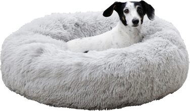Кербл Pet Kuschelbett Fluffy - м'яке ліжко для котів та собак, сірого кольору, 76x76x19 см