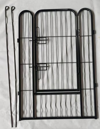 Вигул для цуценят, вольєр, загон для собак, клітка для собак, огорожа для тварин, клітка для дрібних тварин, переносна клітка, вигул для кроликів, кемпінговий забір, кемпінгове огородження, 12 елементів, 80 см