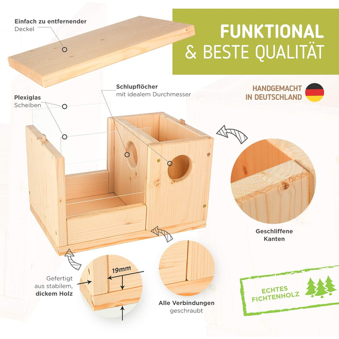 Преміум пісочник для хом'яків, мишей, щурів та дегу Nagergaleria® з унікальною системою збору бруду