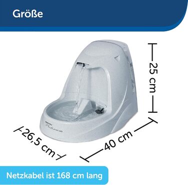 Автоматична поїлка PetSafe Drinkwell Platinum для собак і котів, фільтрація води, BPA-вільний пластик, 5 л