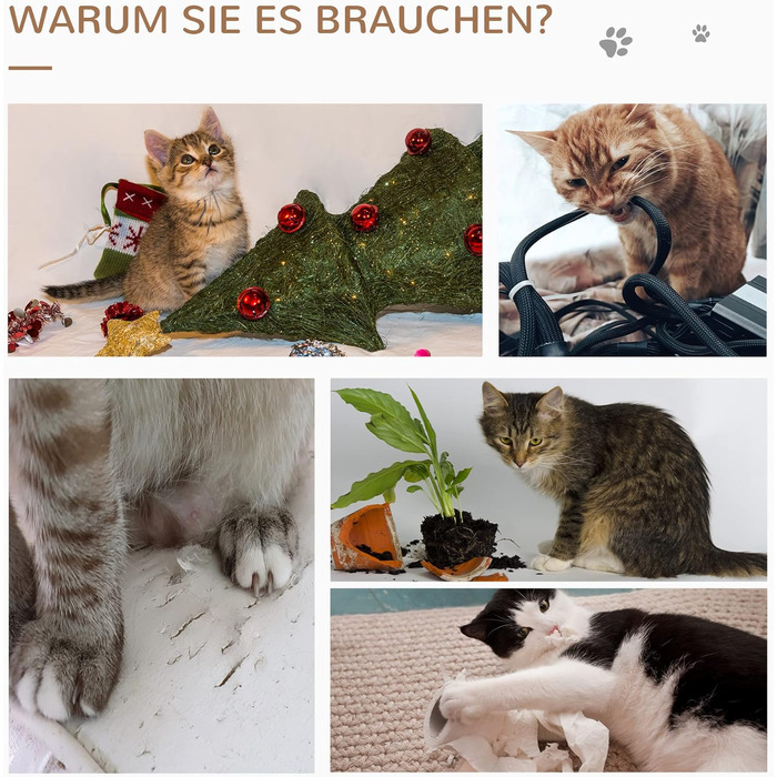 Котячий комплекс PawHut: багаторівневий будиночок-лежанка з когтеточкою, іграшками, килимком, плита, плюш, сизаль, кава, 40x34x91 см