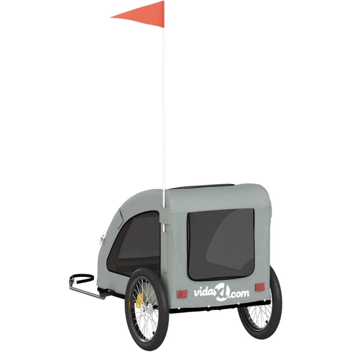 Причіп для велосипеда для собак Сірий Oxford, модель 93965