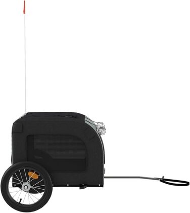 Причіп для велосипеда Gecheer для собак, чорний, з оксфордської тканини та сталі, вантажопідйомний, транспортний (125 x 64 x 66 см)