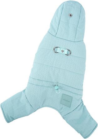 Зимова куртка для собак, тепла флісова куртка для маленьких собак, блакитна, 2XL