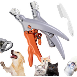 Професійний триммер для кігтів Pawthentic Krallenschneider з LED-підсвічуванням та лупою (2 шт.)