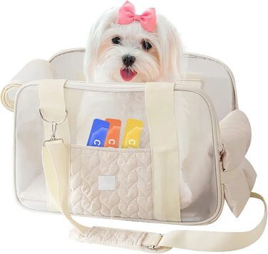 Транспортувальна сумка для собак та котів до 5 кг – Легка та дихаюча переноска для маленьких собак та котів, з ременем безпеки та кишенями, ідеальна для автомобіля, подорожей та активного відпочинку