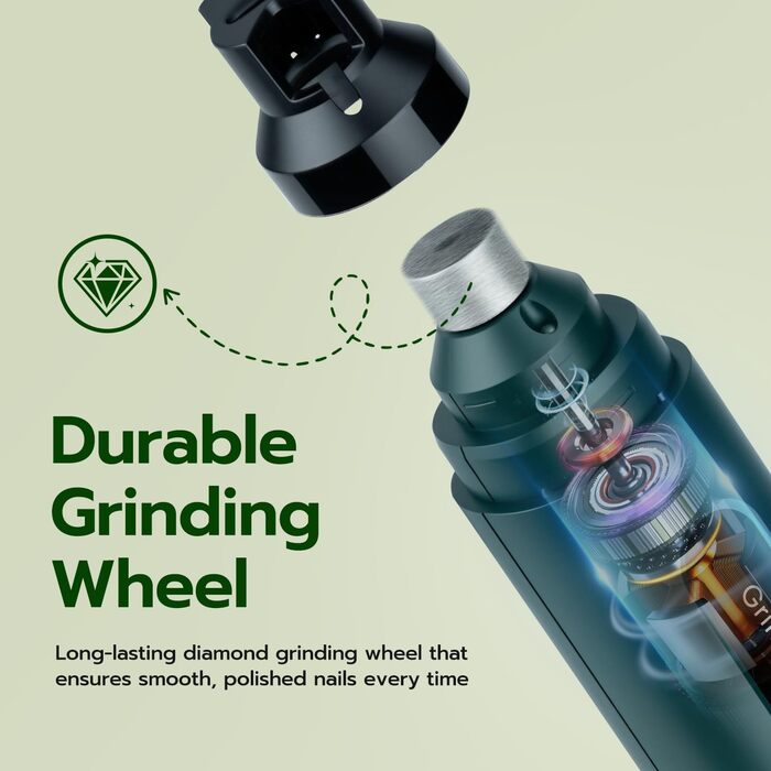 Електричний точило для собачих кігтів Tolesum з LED-підсвічуванням, тихий, перезаряджуваний, потужний для собак та котів (маленьких та середніх порід)