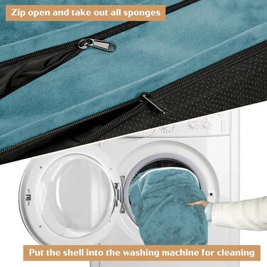 Ортопедичне собаче ліжко Comfort Expression з водонепроникним покриттям для великих собак. Зручне, довговічне, знімний, миючий чохол, антиковзаюча підставка. Розмір: 71x48x15 см, колір: вицвілий блакитний.