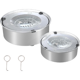 Миска для собак без облизування 3L+1L, миска для пиття для собак Anti Schlabber, нержавіюча сталь 304 з неслизьким дном, миска для води для собак, придатна для миття в посудомийній машині