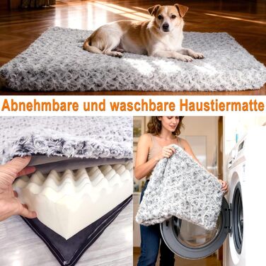 Ортопедичне ліжко для собак 90x70x8 см, середнього розміру. Зручне ліжко для собак та котів з ефектом пам'яті, антиковзаюче дно, можна прати. Сірий колір.