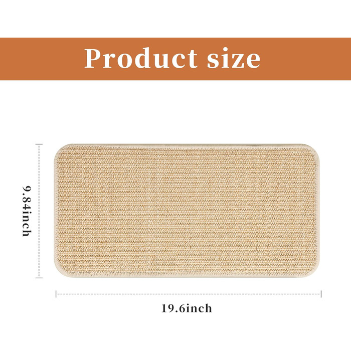 Килимок для котів з сизалю, 3 шт. 50x25 см - захист від подряпин меблів