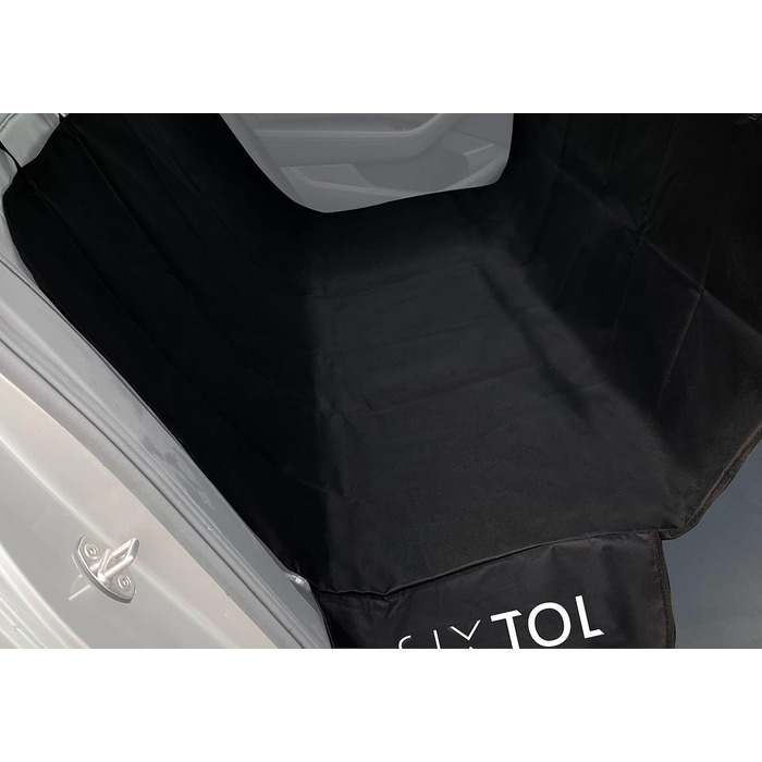 Автоковдра для собак Ben | Захист заднього сидіння | Поліестер + PVC | Для автомобіля | Чорний колір