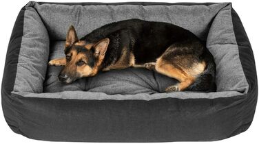 Крісло-ліжко для собак SuperKissen24, розмір L, 95x75 см, сірий (1 шт.) - миється