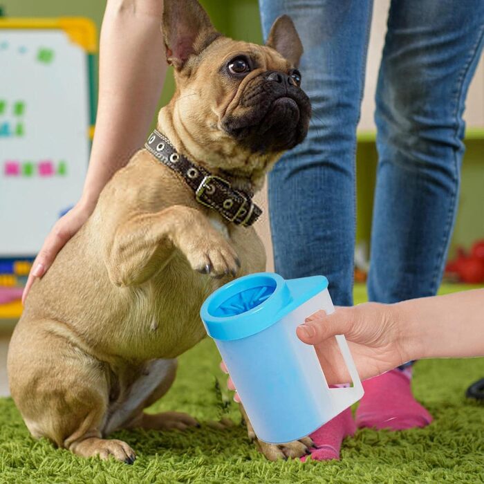 Підкладка для лап собак | Підкладка для лап тварин з силіконовою щіткою | Знімне миття лап для собак та котів, щітка для миття лап тварин - середній розмір