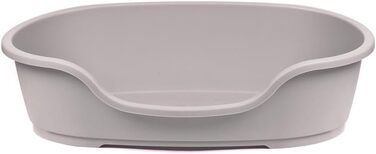 Корзина для собак Adena, пластик, 92 см (110 см), сіро-бежева