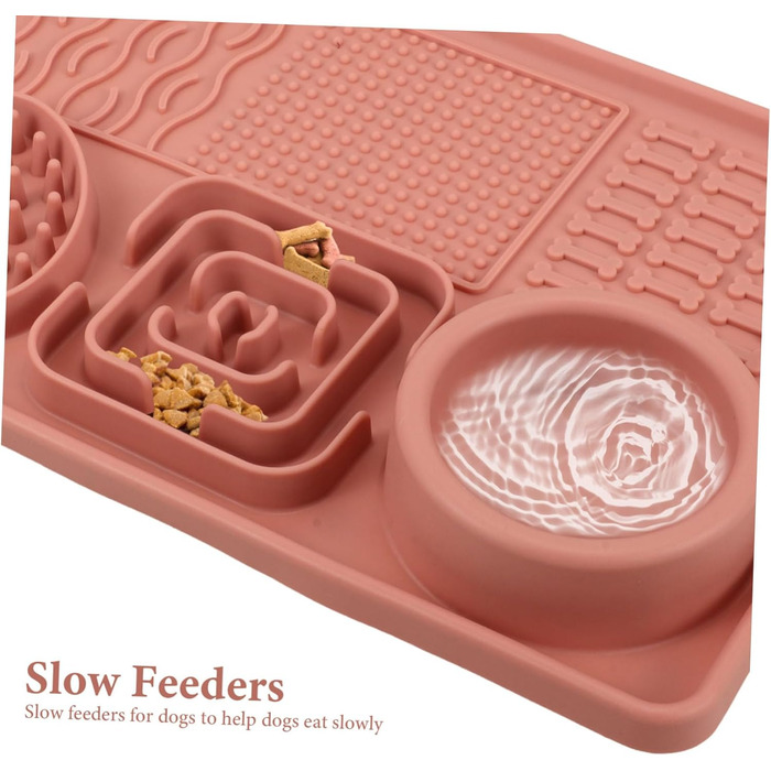 Килимок для повільного годування собак та котів BESPORTBLE з присосками, силікон