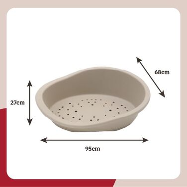 Гарне собаче ліжко Rosewood Sonny з пластику, мокко, 95 x 68 x 27 см