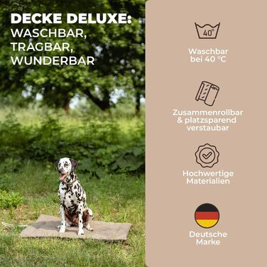 Водонепроникний килимок для собак, плед для пікніка - лежанка для собак, килимок для тварин для вулиці та дому (75x55x3 см) (Розмір L, приблизно: 100x80x3 см, Колір: коричневий фетр)