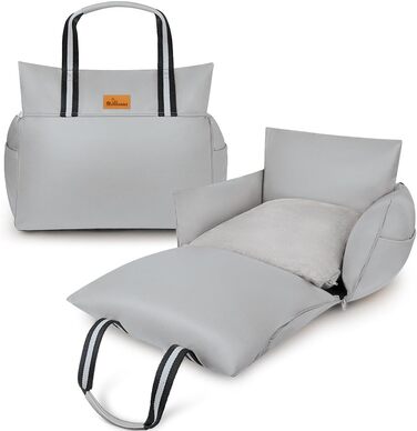 Автокрісло для собак (водостійкий бустер) з ручками та кишенями, до 13,6 кг – сірий