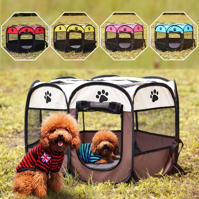 Вольєр для собак та котів BIGWING Style M/L, блакитний, водовідштовхувальний, для цуценят та тварин