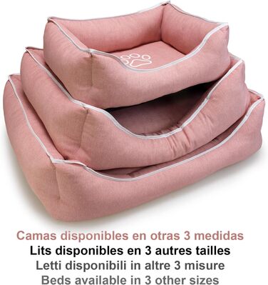 Квадратне ліжко для собак Arquivet з принтом лапи та паспалюванням, 55 x 46 x 17 см - аксесуари для собак