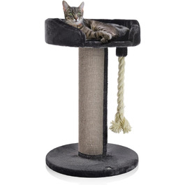 Когтеточка CanadianCat Ontario XXL для котів, 100 см, сіра, стовп Ø20 см із сизалю